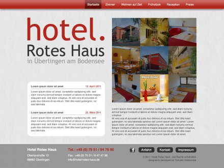 Webdesign von Hotel Rotes Haus