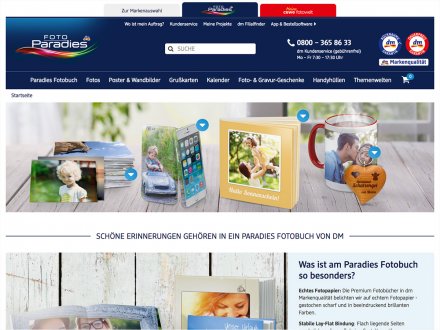 Webdesign von dm Foto Paradies