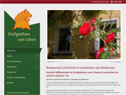 Webdesign von Dorfgasthaus zum Löwen