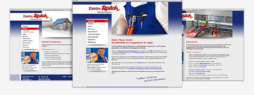 Webdesign von Elektro Rauch