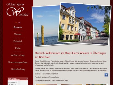 Webdesign von Hotel Garni Wiestor