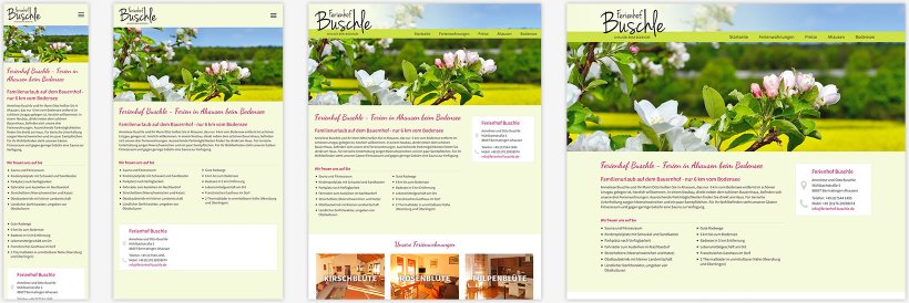Webdesign von Ferienhof Buschle