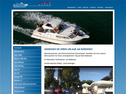 Webdesign von Bootscharter Weber