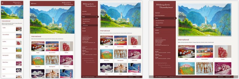 Webdesign von Galerie Thannheimer
