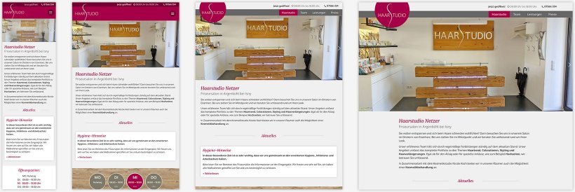 Webdesign von Haarstudio Netzer