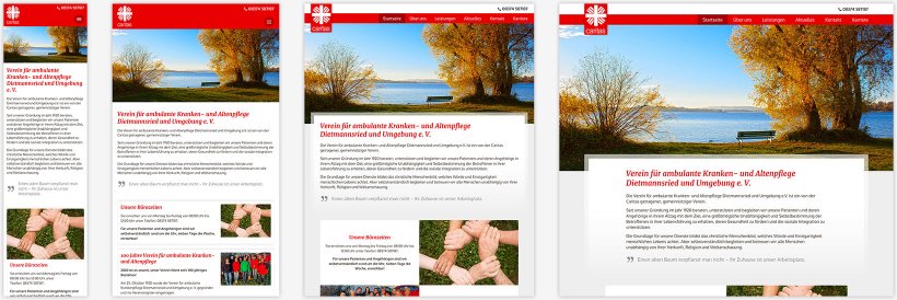 Webdesign von Pflegedienst Dietmannsried