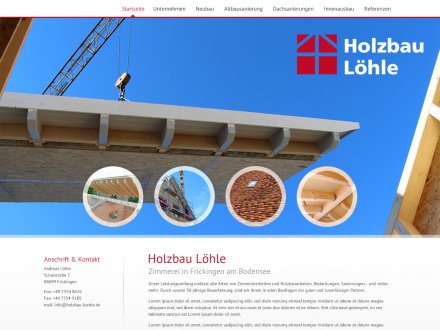 Webdesign von Holzbau Löhle