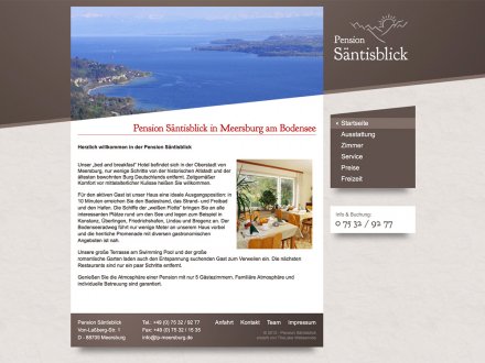 Webdesign von Pension Säntisblick