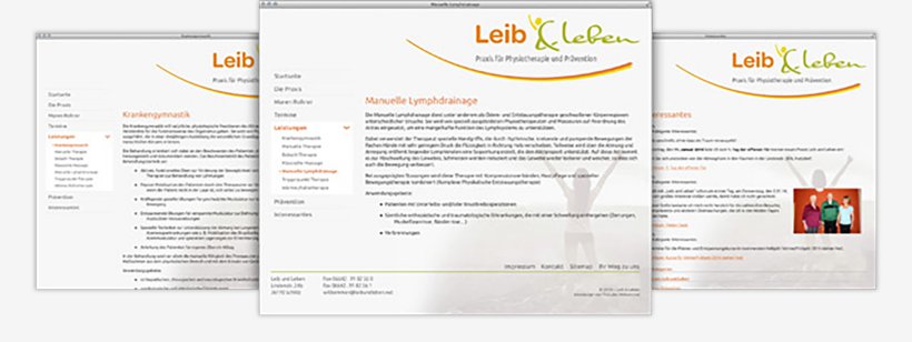 Webdesign von Leib & Leben