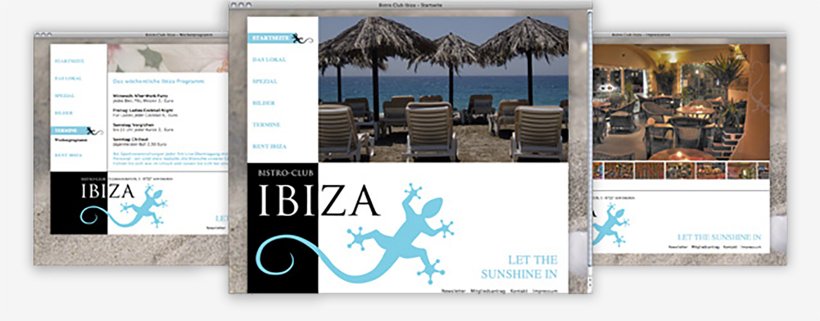 Webdesign von Bistro Club Ibiza
