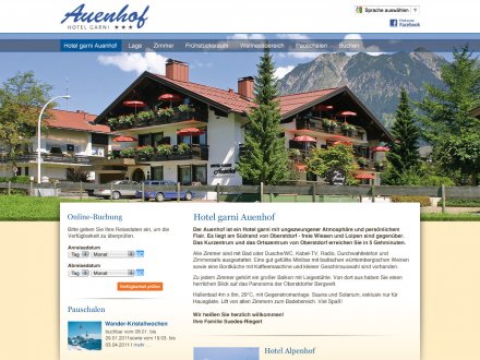 Webdesign von Hotel garni Auenhof