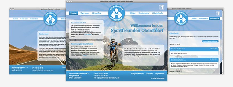 Webdesign von Sportfreunde Oberstdorf