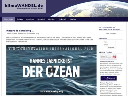 Webdesign von Klimawandel.de