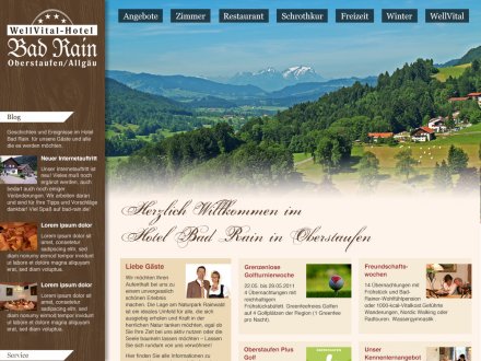 Webdesign von Hotel Bad Rain