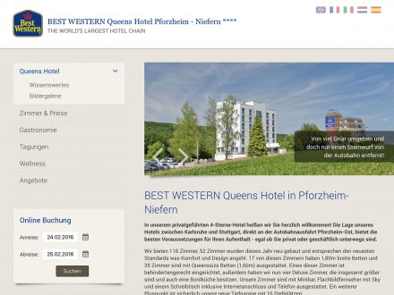 Webdesign von Queens Hotel
