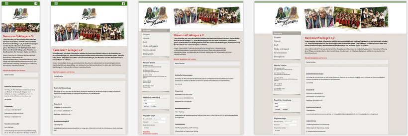 Webdesign von Narrenzunft Ailingen