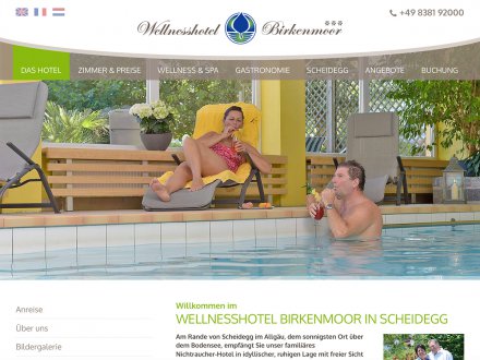 Webdesign von Hotel Birkenmoor