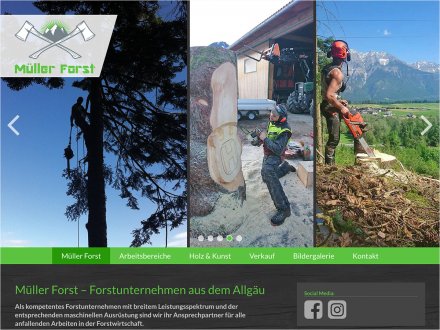 Webdesign von Müller Forst