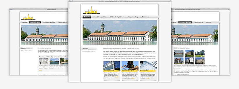 Webdesign von BDS Universal-Bau