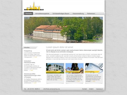 Webdesign von BDS Universal-Bau