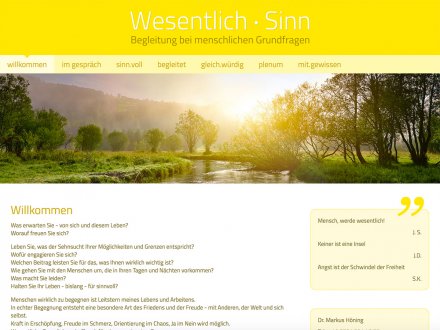 Webdesign von Wesentlich Sinn