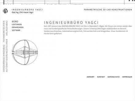 Webdesign von Ingenieurbüro Yagci