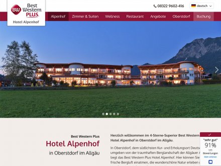 Webdesign von Hotel Alpenhof