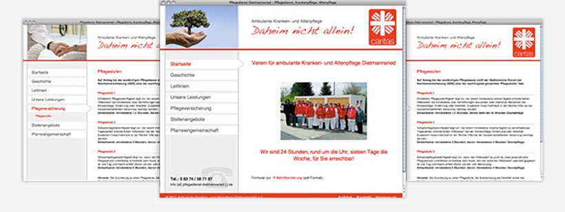 Webdesign von Pflegedienst Dietmannsried