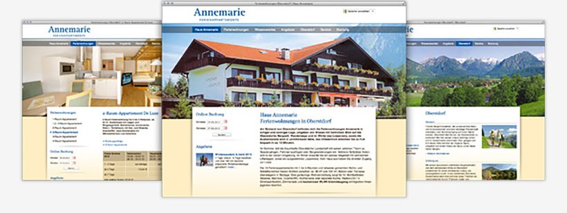 Webdesign von Haus Annemarie