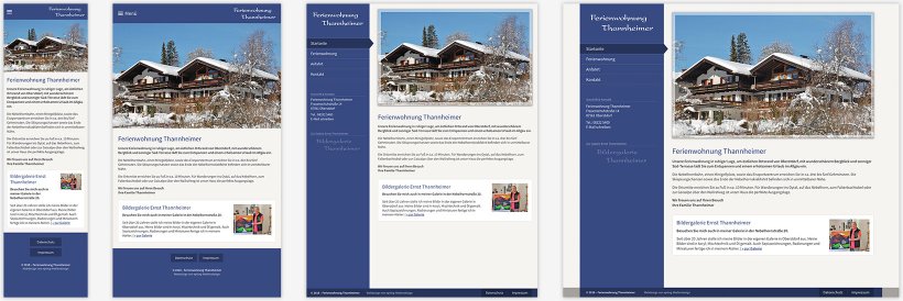 Webdesign von Ferienwohnung Thannheimer