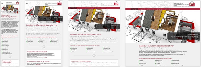 Webdesign von Ingenieurbüro Irmer