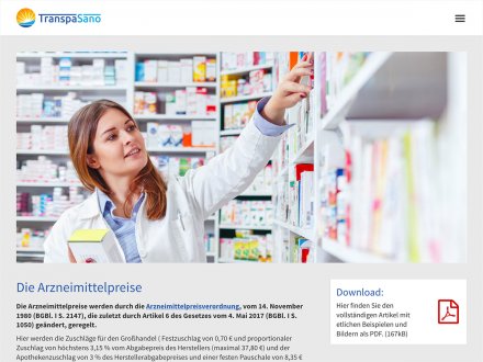 Webdesign von Transpasano