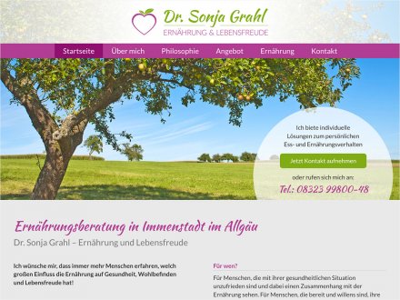 Webdesign von Dr. Sonja Grahl
