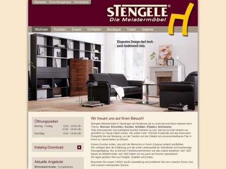 Webdesign von Stengele Meistermöbel
