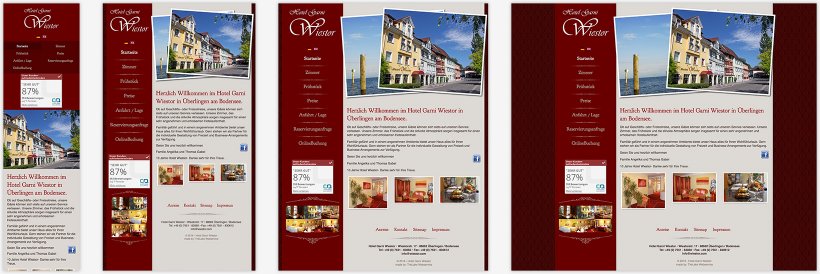 Webdesign von Hotel Garni Wiestor