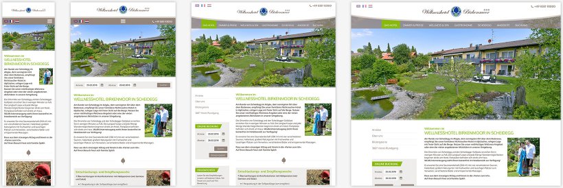 Webdesign von Hotel Birkenmoor