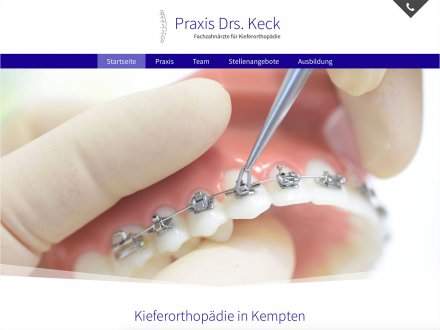 Webdesign von Praxis Drs. Keck