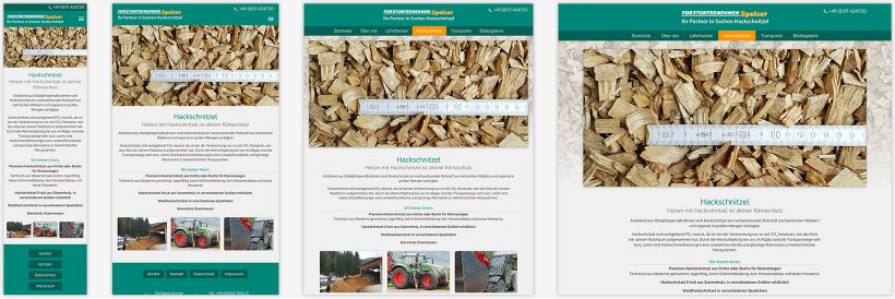 Webdesign von Forstunternehmen Speiser