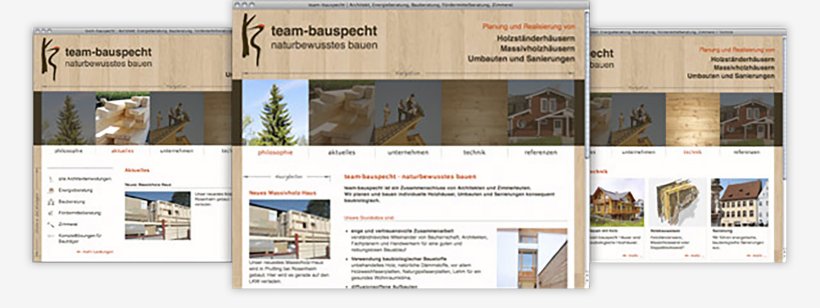 Webdesign von Team Bauspecht