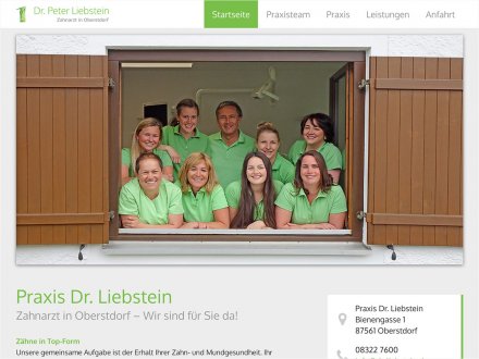 Webdesign von Praxis Dr. Liebstein