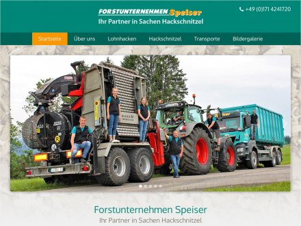 Webdesign von Forstunternehmen Speiser